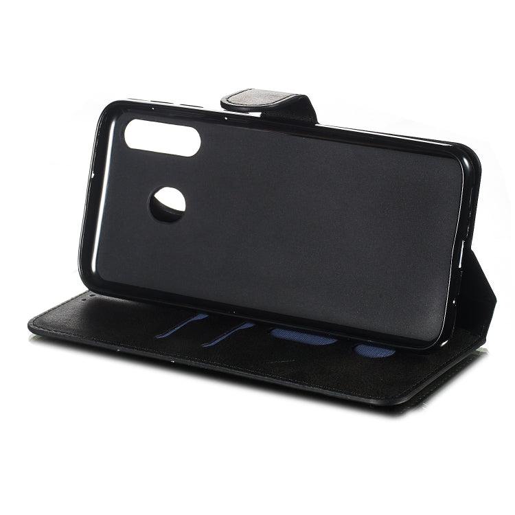 For Galaxy M30 Solid Color Buckle Horizontal Flip Leather Case with Wallet & Holder & Card Slots