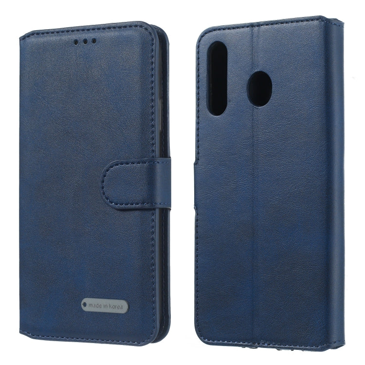 For Galaxy M30 Solid Color Buckle Horizontal Flip Leather Case with Wallet & Holder & Card Slots