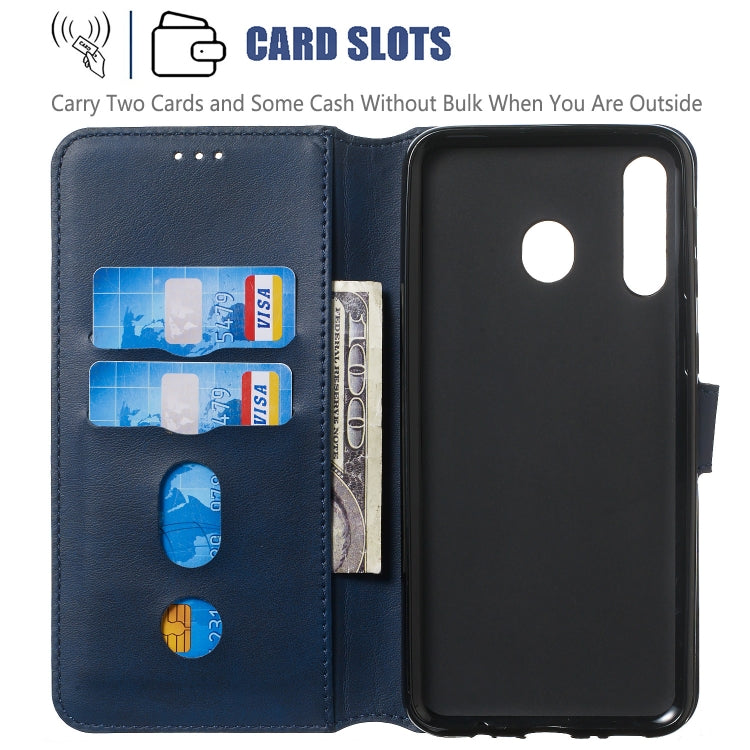 For Galaxy M30 Solid Color Buckle Horizontal Flip Leather Case with Wallet & Holder & Card Slots