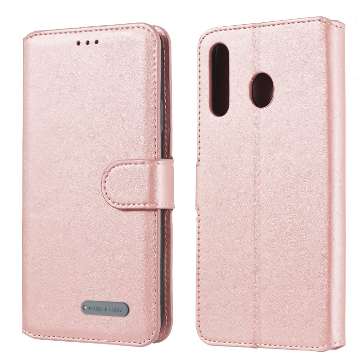 For Galaxy M30 Solid Color Buckle Horizontal Flip Leather Case with Wallet & Holder & Card Slots
