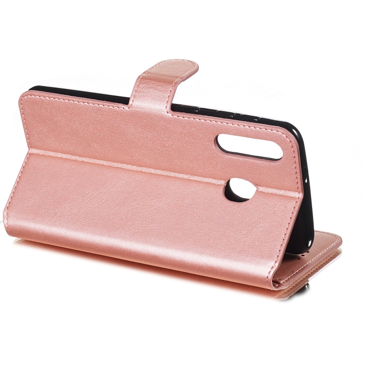 For Galaxy M30 Solid Color Buckle Horizontal Flip Leather Case with Wallet & Holder & Card Slots