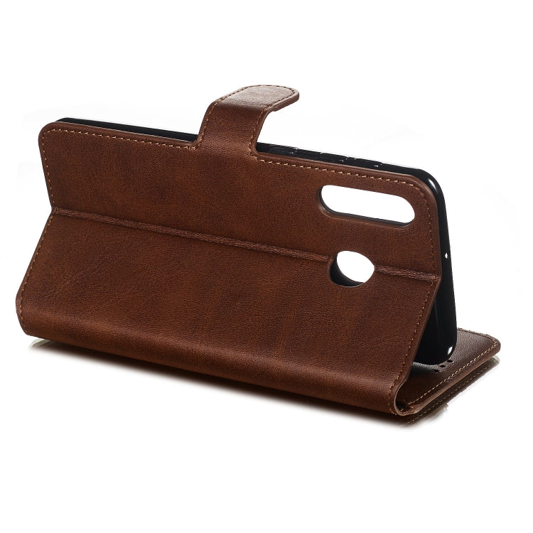 For Galaxy M30 Solid Color Buckle Horizontal Flip Leather Case with Wallet & Holder & Card Slots