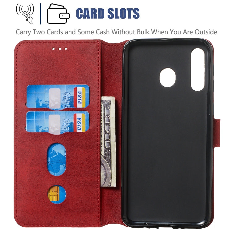 For Galaxy M30 Solid Color Buckle Horizontal Flip Leather Case with Wallet & Holder & Card Slots