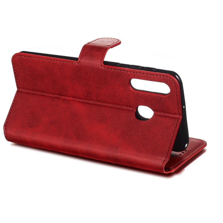 For Galaxy M30 Solid Color Buckle Horizontal Flip Leather Case with Wallet & Holder & Card Slots