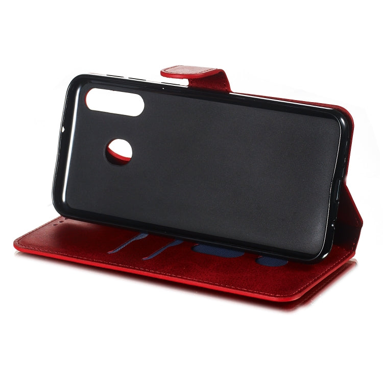 For Galaxy M30 Solid Color Buckle Horizontal Flip Leather Case with Wallet & Holder & Card Slots