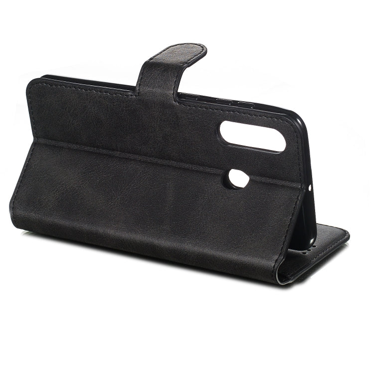 For Galaxy M40 / A60 Solid Color Buckle Horizontal Flip Leather Case with Wallet & Holder & Card Slots