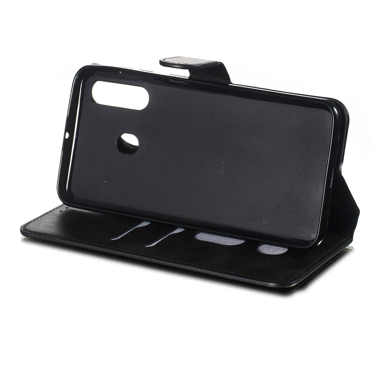 For Galaxy M40 / A60 Solid Color Buckle Horizontal Flip Leather Case with Wallet & Holder & Card Slots
