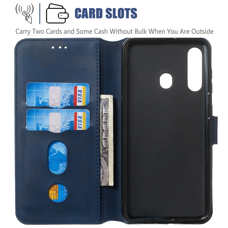 For Galaxy M40 / A60 Solid Color Buckle Horizontal Flip Leather Case with Wallet & Holder & Card Slots