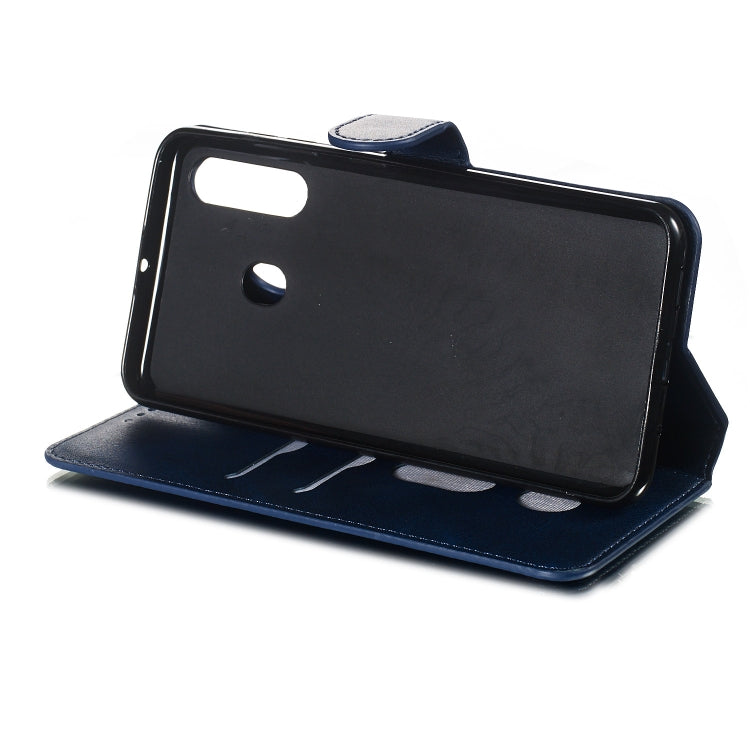 For Galaxy M40 / A60 Solid Color Buckle Horizontal Flip Leather Case with Wallet & Holder & Card Slots