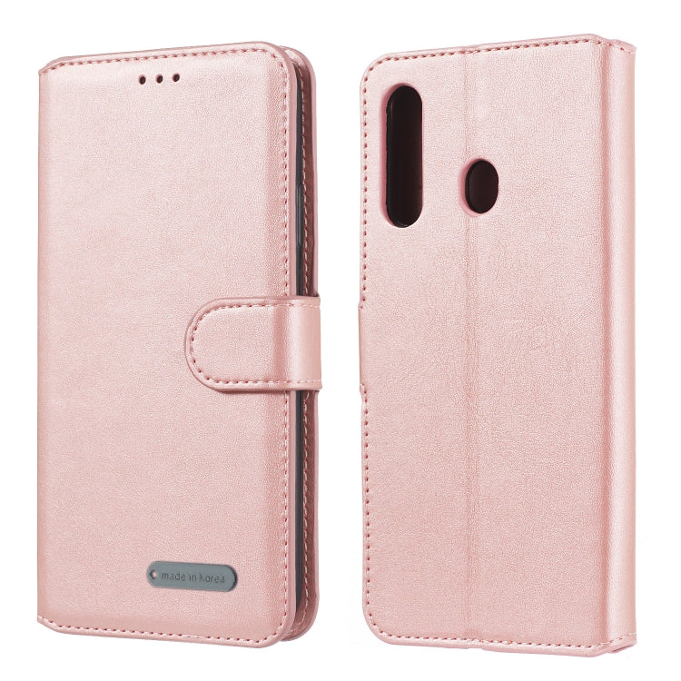 For Galaxy M40 / A60 Solid Color Buckle Horizontal Flip Leather Case with Wallet & Holder & Card Slots