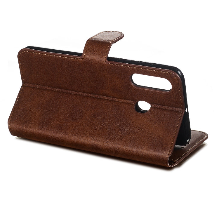 For Galaxy M40 / A60 Solid Color Buckle Horizontal Flip Leather Case with Wallet & Holder & Card Slots