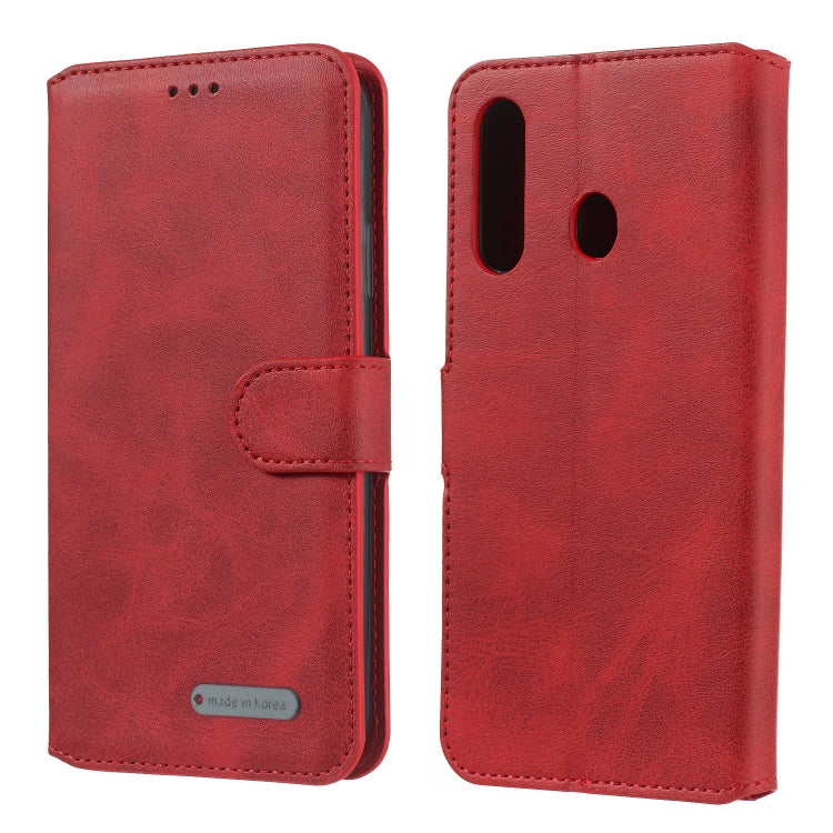For Galaxy M40 / A60 Solid Color Buckle Horizontal Flip Leather Case with Wallet & Holder & Card Slots