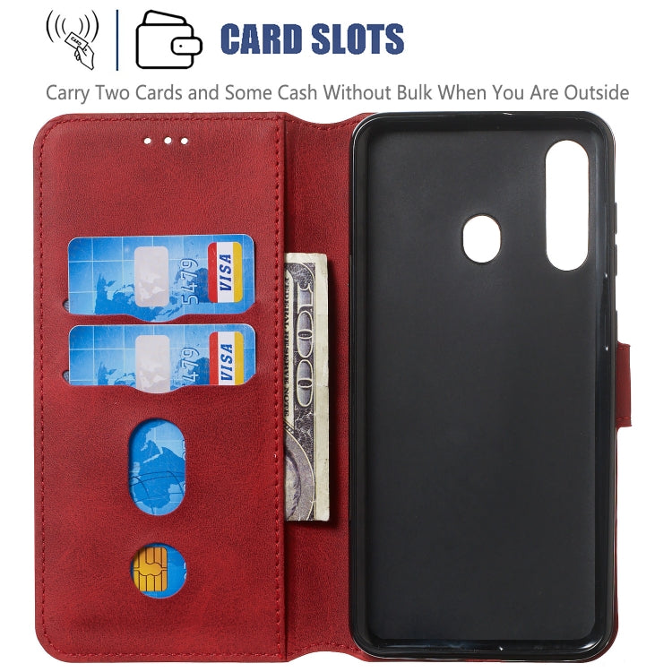 For Galaxy M40 / A60 Solid Color Buckle Horizontal Flip Leather Case with Wallet & Holder & Card Slots