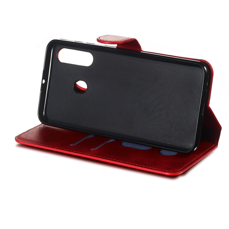 For Galaxy M40 / A60 Solid Color Buckle Horizontal Flip Leather Case with Wallet & Holder & Card Slots