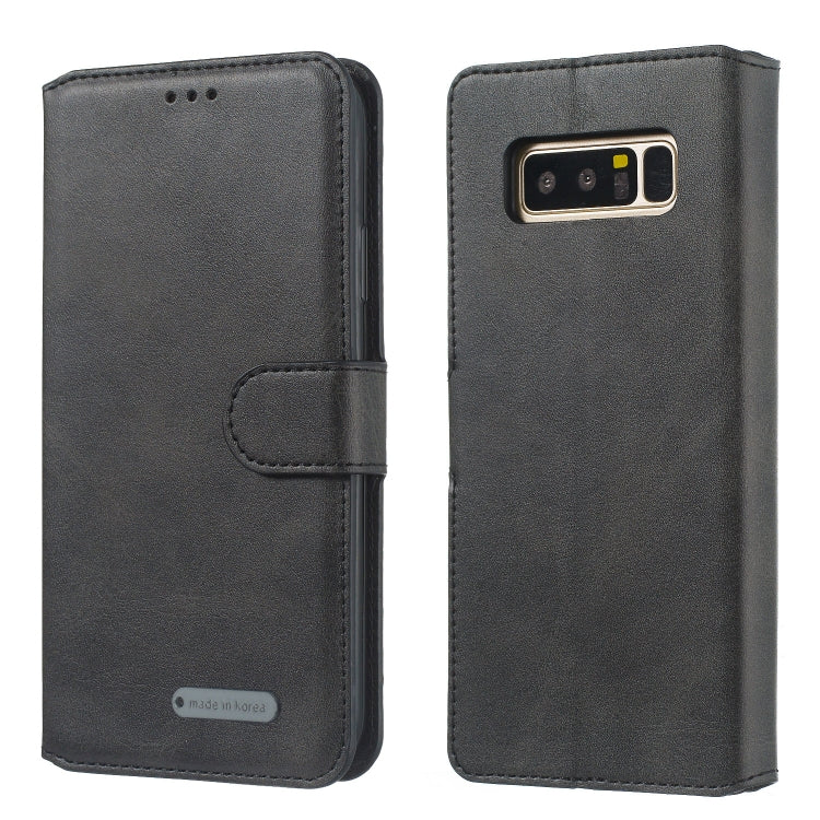 For Galaxy Note8 Solid Color Buckle Horizontal Flip Leather Case with Wallet & Holder & Card Slots