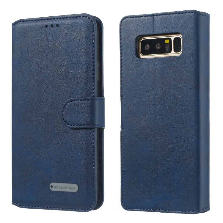 For Galaxy Note8 Solid Color Buckle Horizontal Flip Leather Case with Wallet & Holder & Card Slots