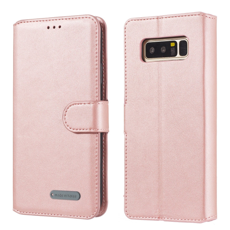 For Galaxy Note8 Solid Color Buckle Horizontal Flip Leather Case with Wallet & Holder & Card Slots