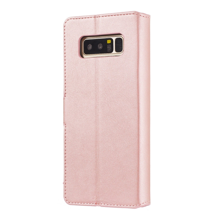For Galaxy Note8 Solid Color Buckle Horizontal Flip Leather Case with Wallet & Holder & Card Slots