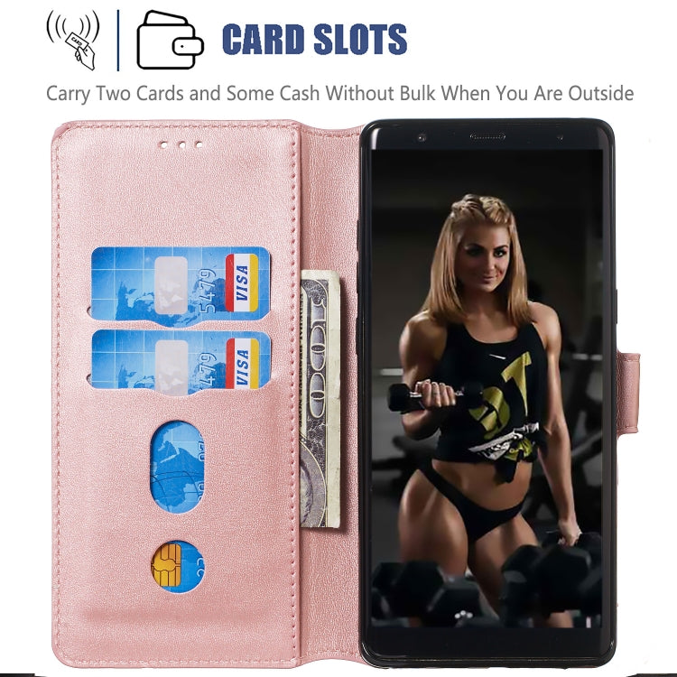 For Galaxy Note8 Solid Color Buckle Horizontal Flip Leather Case with Wallet & Holder & Card Slots