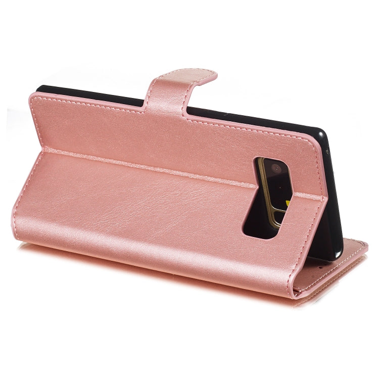 For Galaxy Note8 Solid Color Buckle Horizontal Flip Leather Case with Wallet & Holder & Card Slots