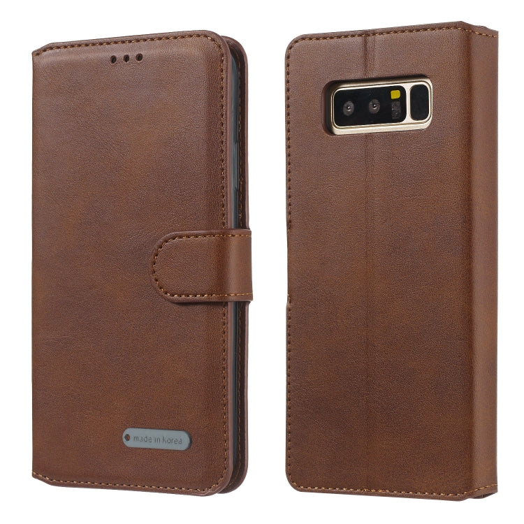 For Galaxy Note8 Solid Color Buckle Horizontal Flip Leather Case with Wallet & Holder & Card Slots