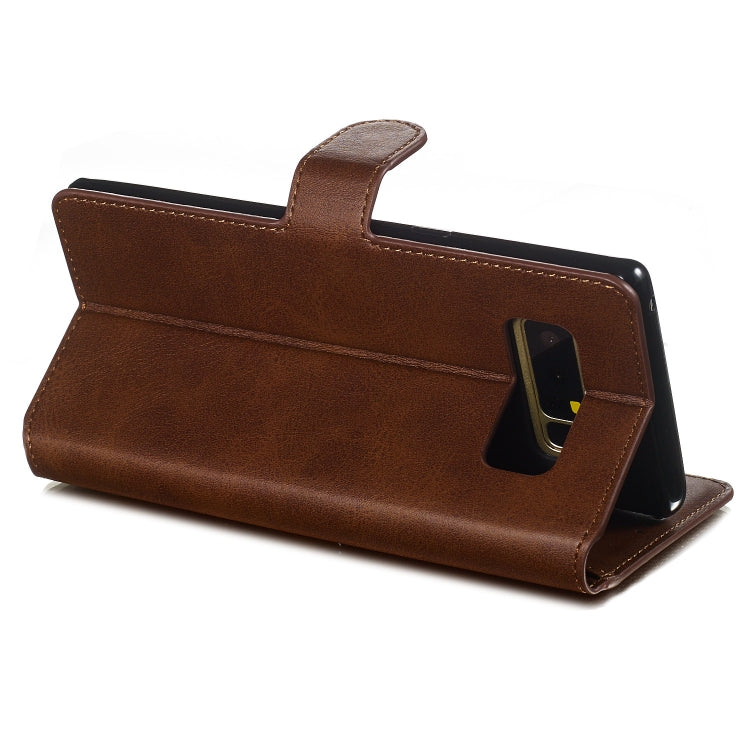 For Galaxy Note8 Solid Color Buckle Horizontal Flip Leather Case with Wallet & Holder & Card Slots