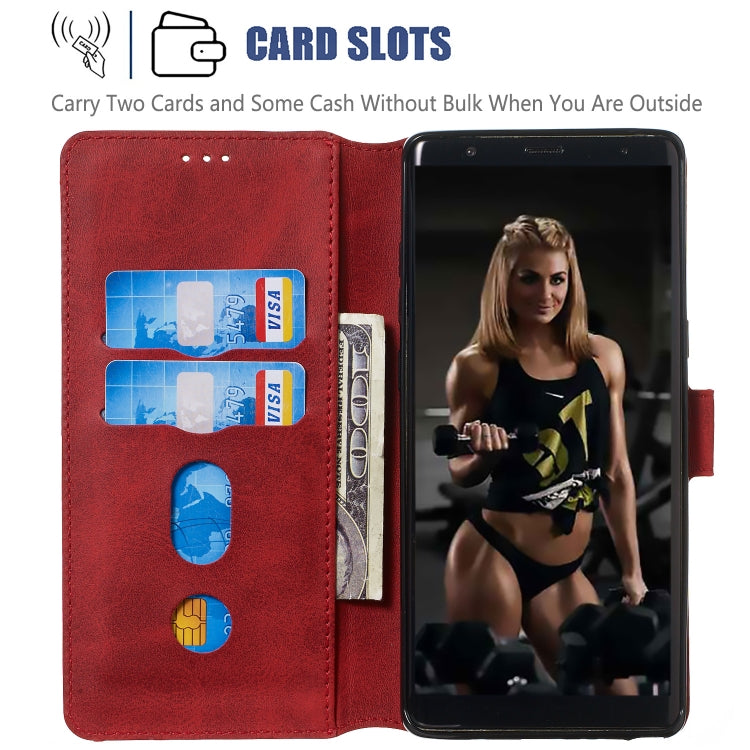 For Galaxy Note8 Solid Color Buckle Horizontal Flip Leather Case with Wallet & Holder & Card Slots