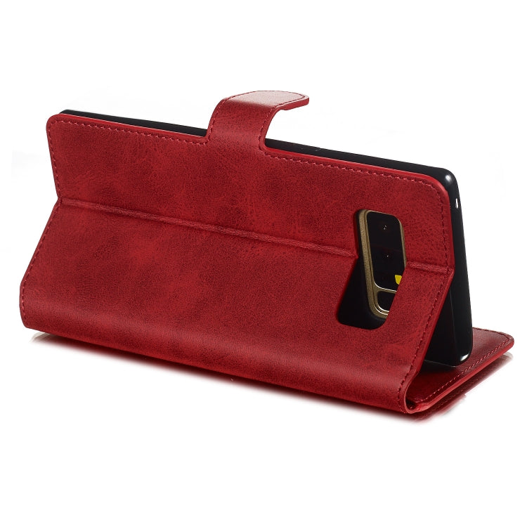 For Galaxy Note8 Solid Color Buckle Horizontal Flip Leather Case with Wallet & Holder & Card Slots
