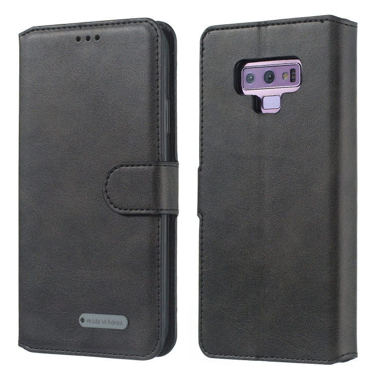 For Galaxy Note9 Solid Color Buckle Horizontal Flip Leather Case with Wallet & Holder & Card Slots