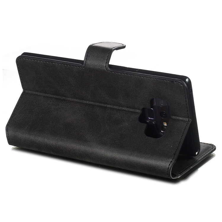 For Galaxy Note9 Solid Color Buckle Horizontal Flip Leather Case with Wallet & Holder & Card Slots