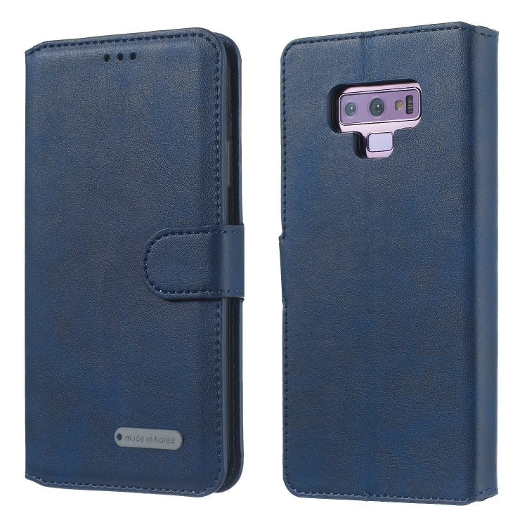 For Galaxy Note9 Solid Color Buckle Horizontal Flip Leather Case with Wallet & Holder & Card Slots