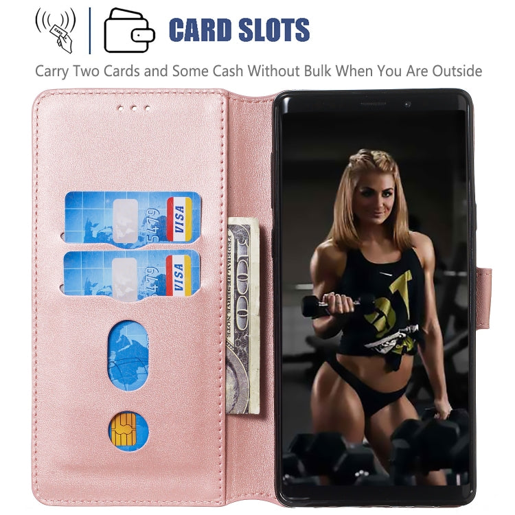 For Galaxy Note9 Solid Color Buckle Horizontal Flip Leather Case with Wallet & Holder & Card Slots