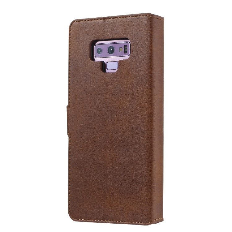 For Galaxy Note9 Solid Color Buckle Horizontal Flip Leather Case with Wallet & Holder & Card Slots