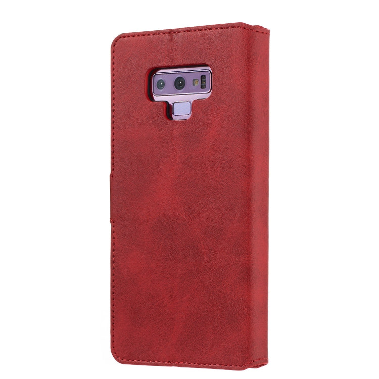 For Galaxy Note9 Solid Color Buckle Horizontal Flip Leather Case with Wallet & Holder & Card Slots