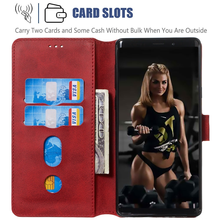 For Galaxy Note9 Solid Color Buckle Horizontal Flip Leather Case with Wallet & Holder & Card Slots