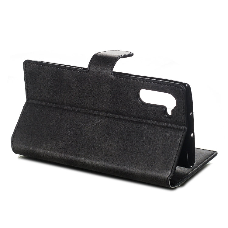 For Galaxy Note10 Solid Color Buckle Horizontal Flip Leather Case with Wallet & Holder & Card Slots