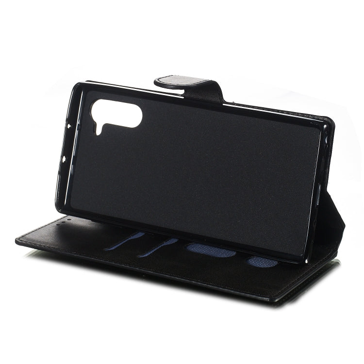 For Galaxy Note10 Solid Color Buckle Horizontal Flip Leather Case with Wallet & Holder & Card Slots