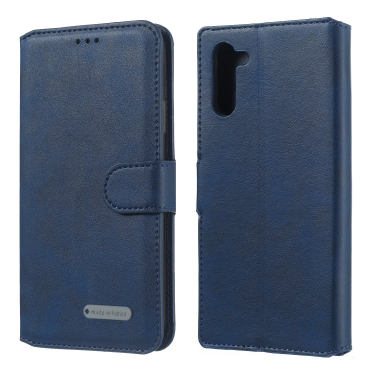 For Galaxy Note10 Solid Color Buckle Horizontal Flip Leather Case with Wallet & Holder & Card Slots