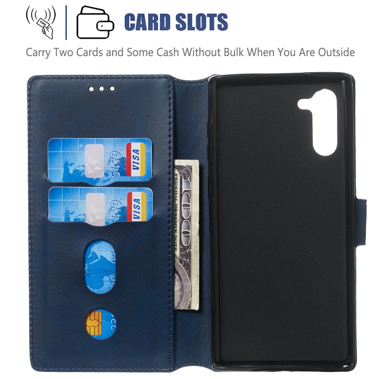 For Galaxy Note10 Solid Color Buckle Horizontal Flip Leather Case with Wallet & Holder & Card Slots