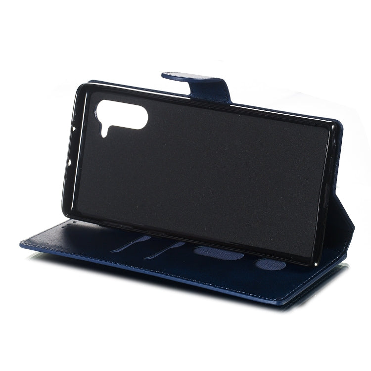 For Galaxy Note10 Solid Color Buckle Horizontal Flip Leather Case with Wallet & Holder & Card Slots