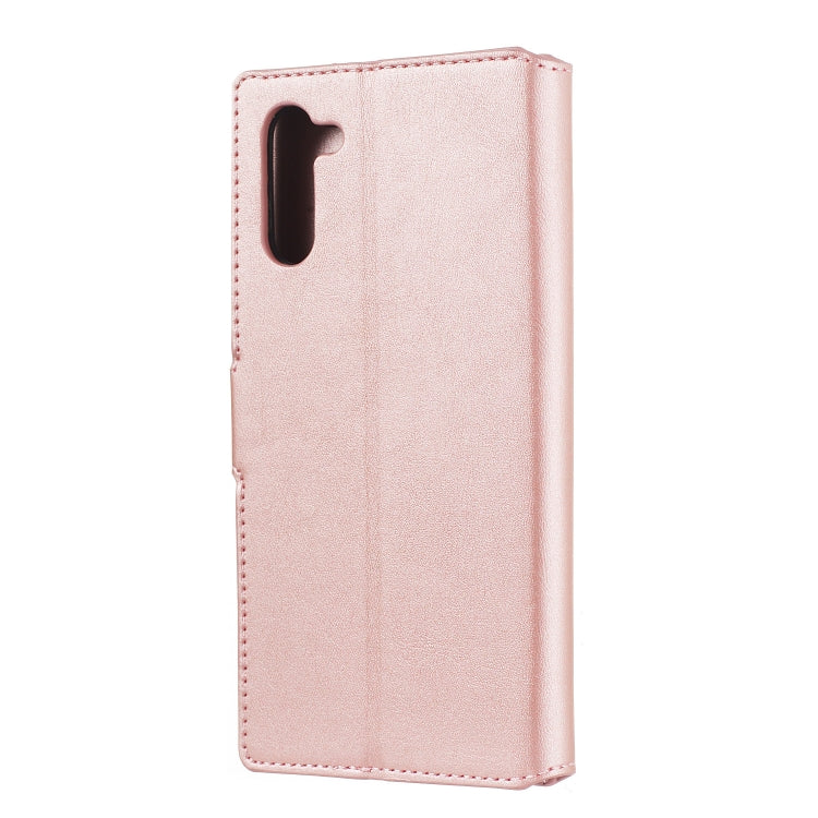 For Galaxy Note10 Solid Color Buckle Horizontal Flip Leather Case with Wallet & Holder & Card Slots