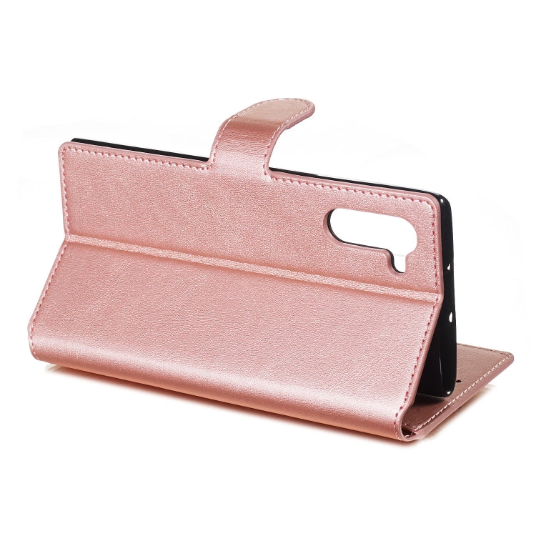 For Galaxy Note10 Solid Color Buckle Horizontal Flip Leather Case with Wallet & Holder & Card Slots
