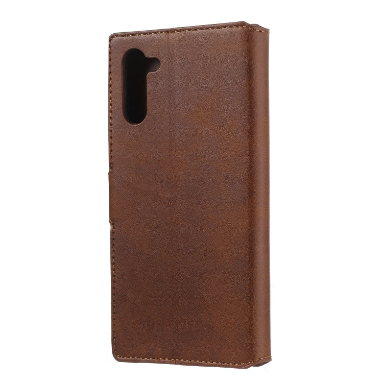 For Galaxy Note10 Solid Color Buckle Horizontal Flip Leather Case with Wallet & Holder & Card Slots