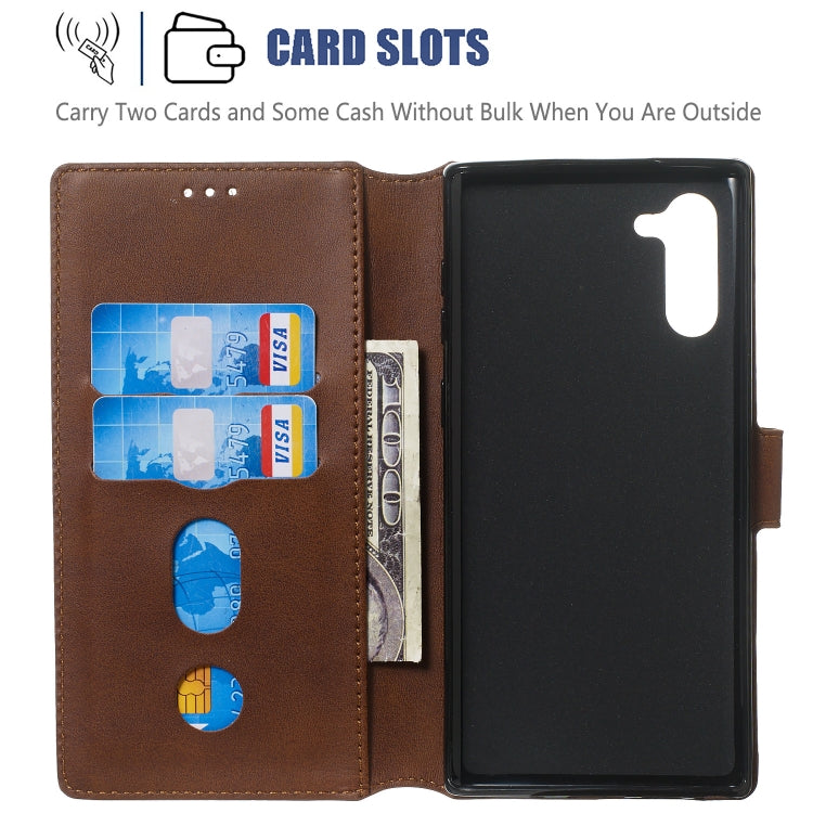 For Galaxy Note10 Solid Color Buckle Horizontal Flip Leather Case with Wallet & Holder & Card Slots