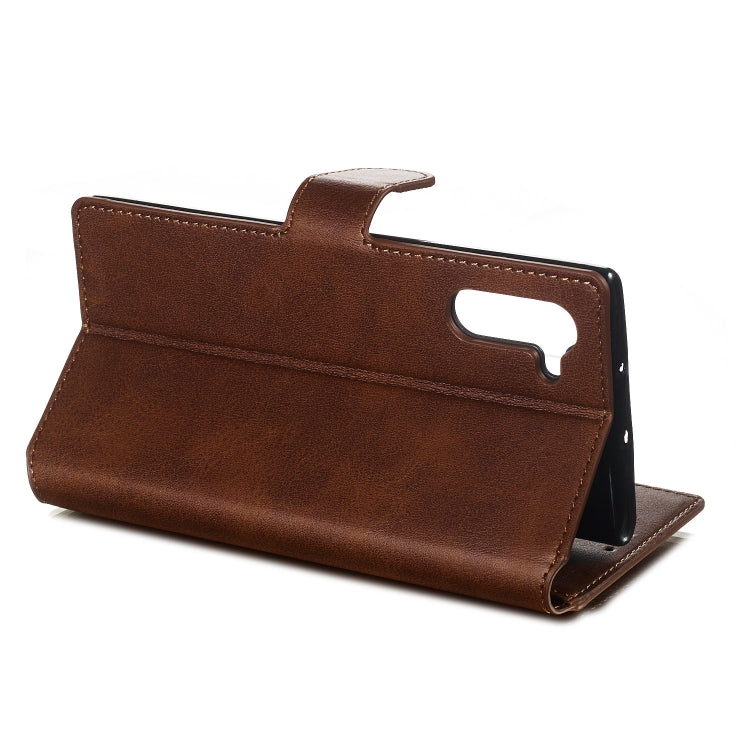 For Galaxy Note10 Solid Color Buckle Horizontal Flip Leather Case with Wallet & Holder & Card Slots