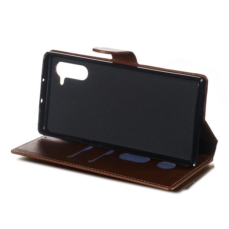 For Galaxy Note10 Solid Color Buckle Horizontal Flip Leather Case with Wallet & Holder & Card Slots