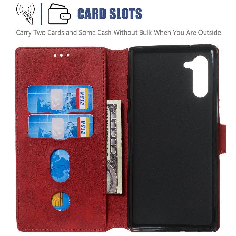 For Galaxy Note10 Solid Color Buckle Horizontal Flip Leather Case with Wallet & Holder & Card Slots