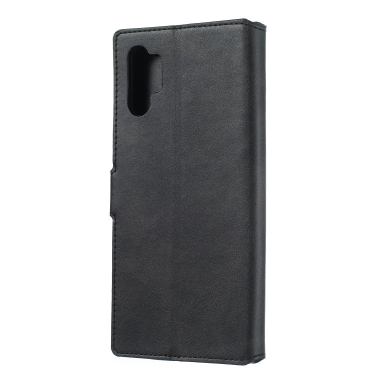 For Galaxy Note10+ Solid Color Buckle Horizontal Flip Leather Case with Wallet & Holder & Card Slots