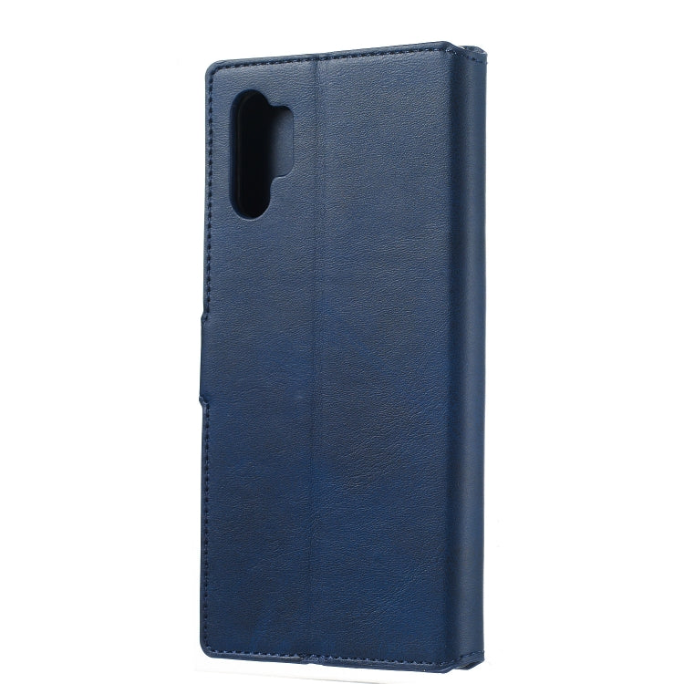 For Galaxy Note10+ Solid Color Buckle Horizontal Flip Leather Case with Wallet & Holder & Card Slots