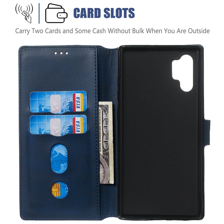 For Galaxy Note10+ Solid Color Buckle Horizontal Flip Leather Case with Wallet & Holder & Card Slots